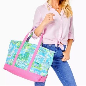 NWT Lilly Pulitzer Mercato tote Lilly Loves Philly